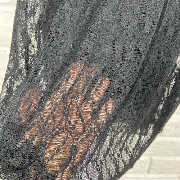 FREE PEOPLE Black Lace Sheer Kami Top - Picture 3 of 5